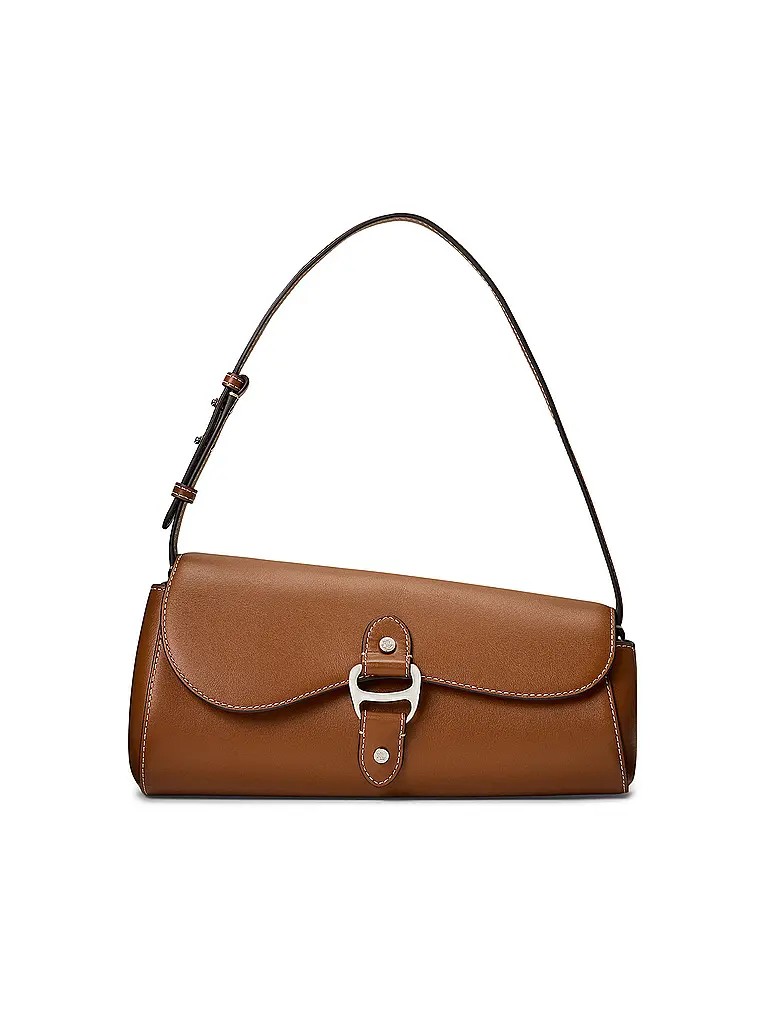 LAUREN RALPH LAUREN | Ledertasche - Schultertasche TASHA Medium | braun