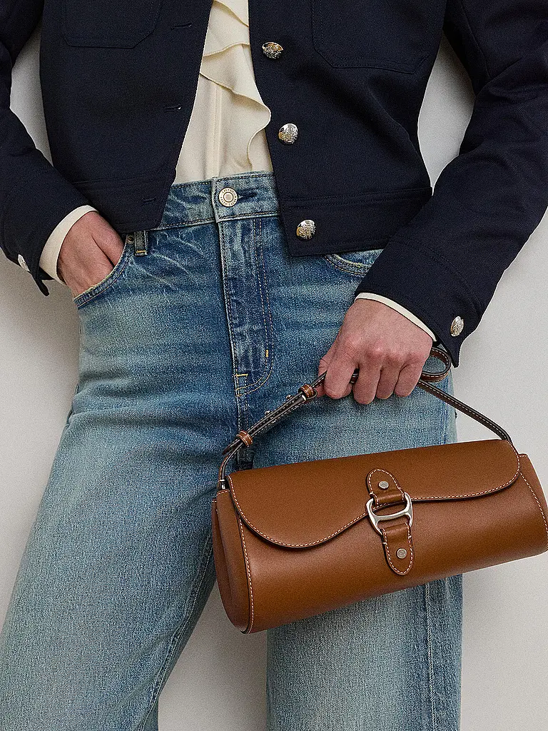 LAUREN RALPH LAUREN | Ledertasche - Schultertasche TASHA Medium | braun