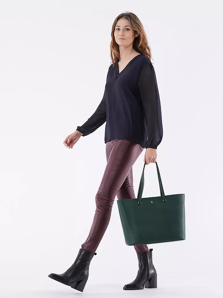LAUREN RALPH LAUREN | Ledertasche - Shopper KARLY TOTE Large | dunkelgrün