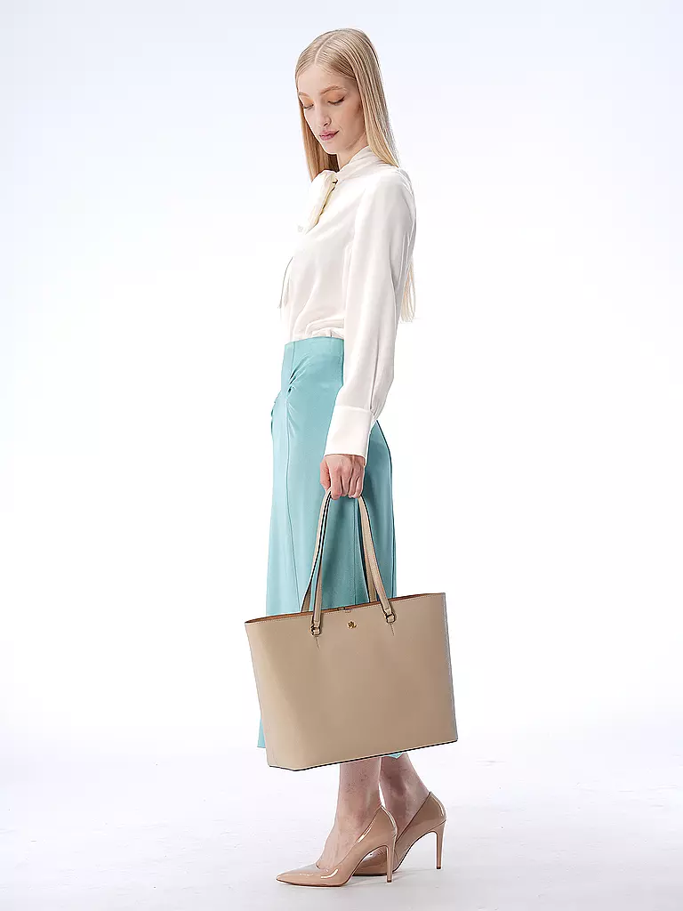 LAUREN RALPH LAUREN | Ledertasche - Shopper KARLY TOTE Large | creme