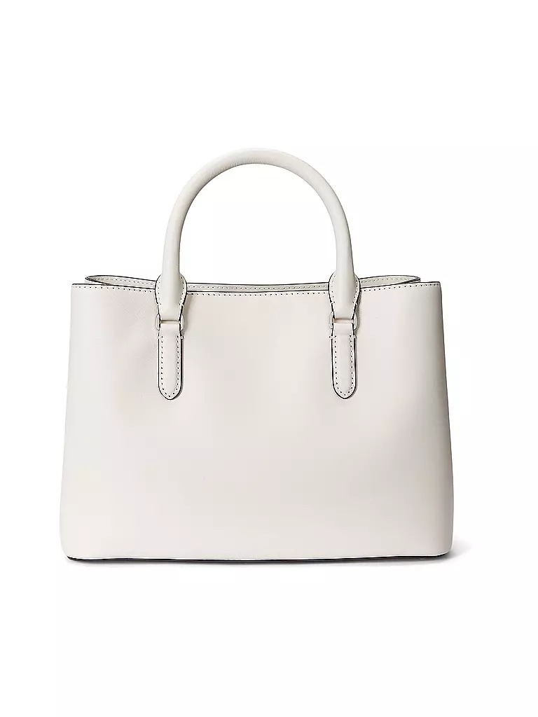 LAUREN RALPH LAUREN | Ledertasche - Tote Bag MARCY 26 Small | weiss