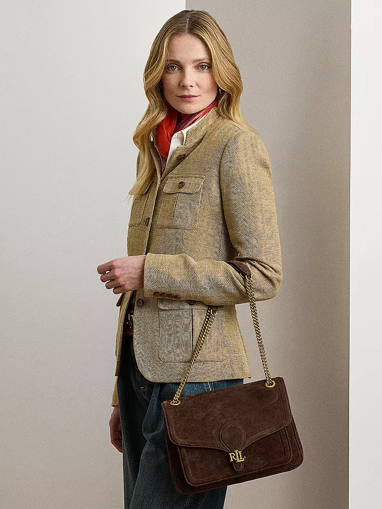LAUREN RALPH LAUREN | Ledertasche - Umhängetasche BRADLYN Medium | braun