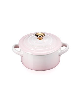 LE CREUSET | Mini Cocotte mit goldenem Herzknauf 10cm/0,25l Shell Pink
