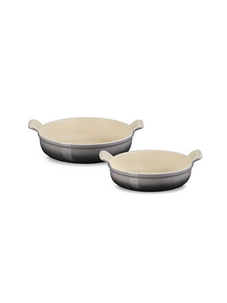 LE CREUSET | Runde Auflaufform Tradition aus Steinzeug 20cm und 24cm 2er-Set Flint