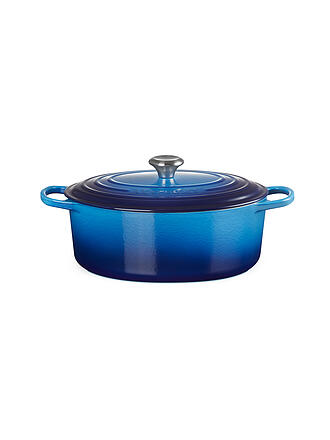LE CREUSET | Gusseisen-Bräter mit Deckel Oval 31cm 6,3l SIGNATURE Azure