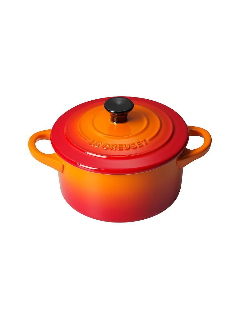 LE CREUSET Mini-Cocotte aus Steinzeug, 200 ml, 10 x 5 cm, Ofenrot, 71901100900100