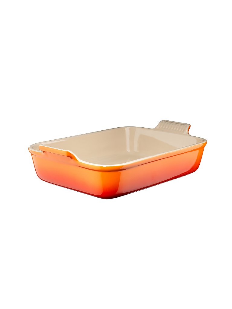 Le Creuset Rechteckige Auflaufform Tradition aus Steinzeug, 32 cm, 2.31 kg, Ofenrot, 71102320900001