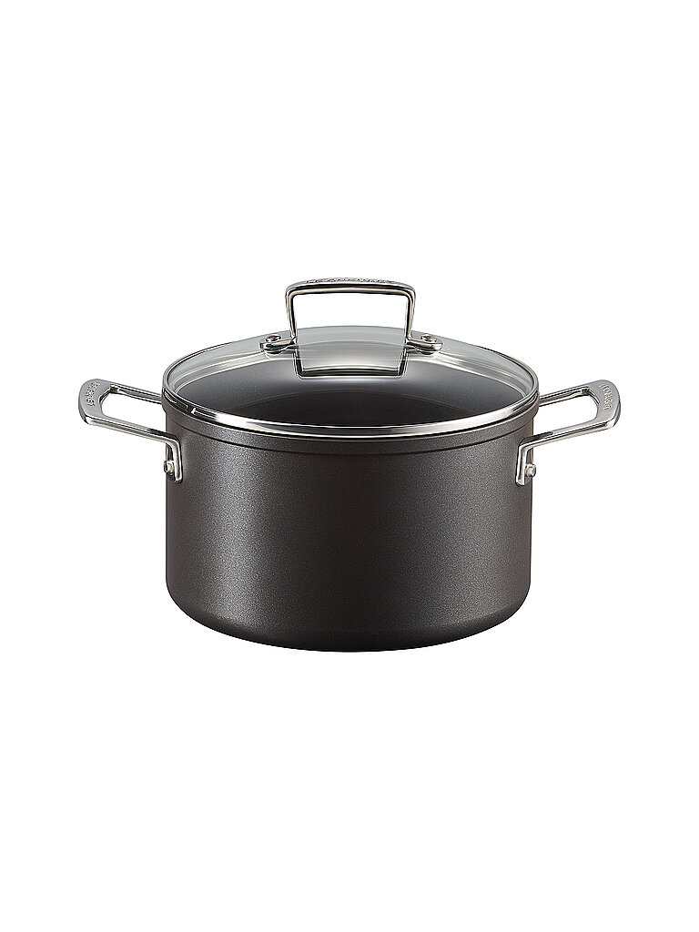 LE CREUSET Aluminium-Antihaft Fleischtopf mit Deckel 20cm/3,8l Schwarz schwarz – Le Creuset