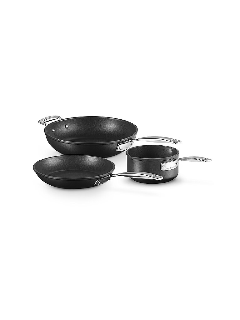 LE CREUSET Aluminium-Antihaft 3-teiliges Kochset schwarz – Le Creuset