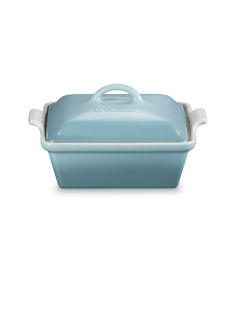 LE CREUSET Auflaufform quadratisch mit Deckel 23cm/2,4l TRADITION Sea Salt hellgrau – Le Creuset