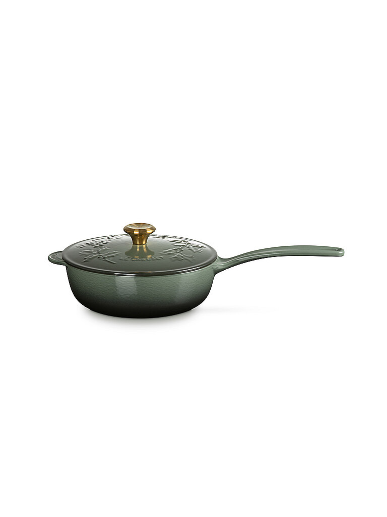 LE CREUSET Stielkasserolle mit Deckel 21cm HOLLY Thyme dunkelgrün – Le Creuset