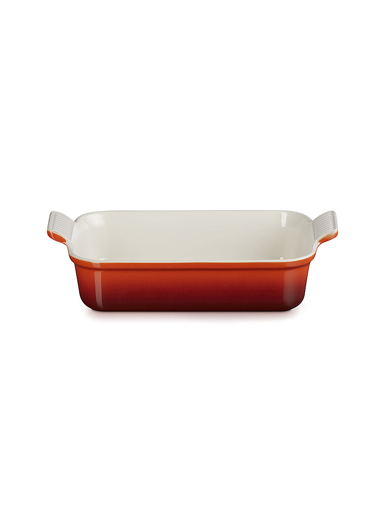 Le Creuset Rechteckige Auflaufform Tradition aus Steinzeug, 26 cm, 2.4 Liter, Kirschrot, 71102260600001