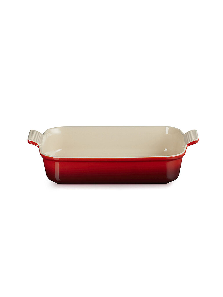 Le Creuset Rechteckige Auflaufform Tradition aus Steinzeug, 32 cm, 2.31 kg, Kirschrot, 71102320600001