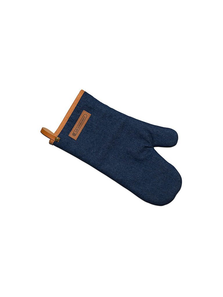 LE CREUSET Ofenhandschuh Denim (Blau/Braun) blau