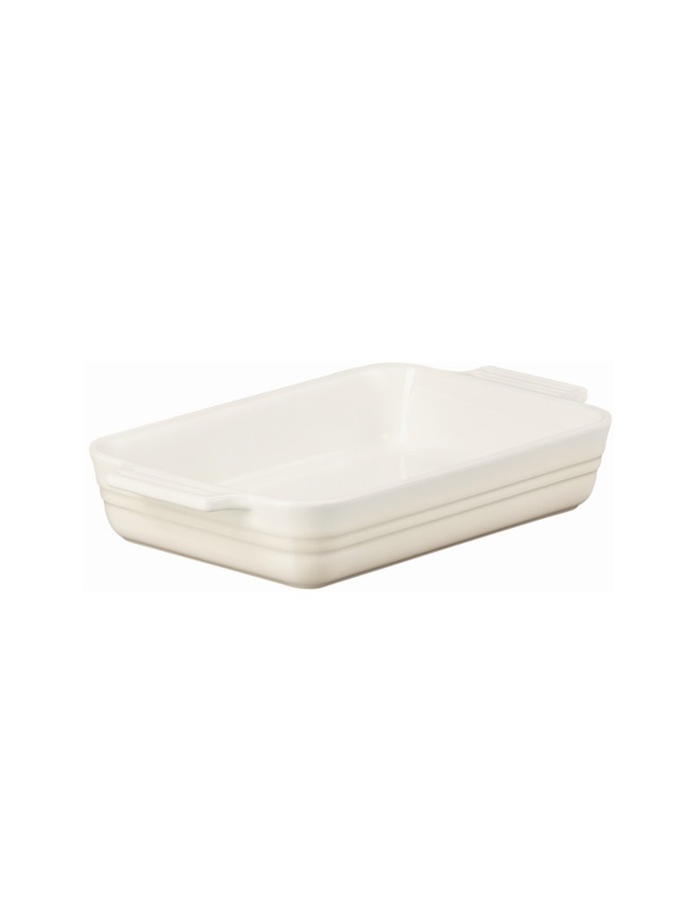 LE CREUSET Auflaufform eckig Poterie 25cm Meringue creme