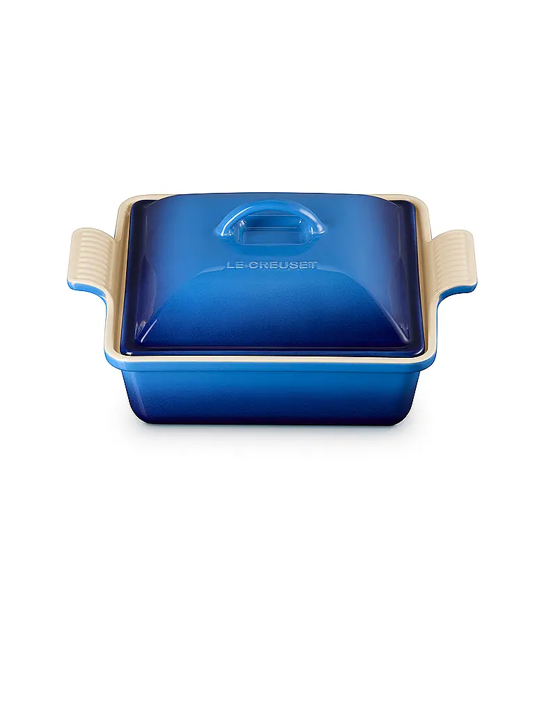 LE CREUSET | Auflaufform quadratisch mit Deckel 23cm/2,4l TRADITION Azure | blau
