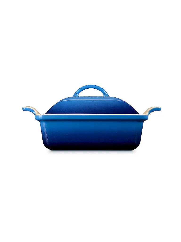 LE CREUSET | Auflaufform quadratisch mit Deckel 23cm/2,4l TRADITION Azure | blau