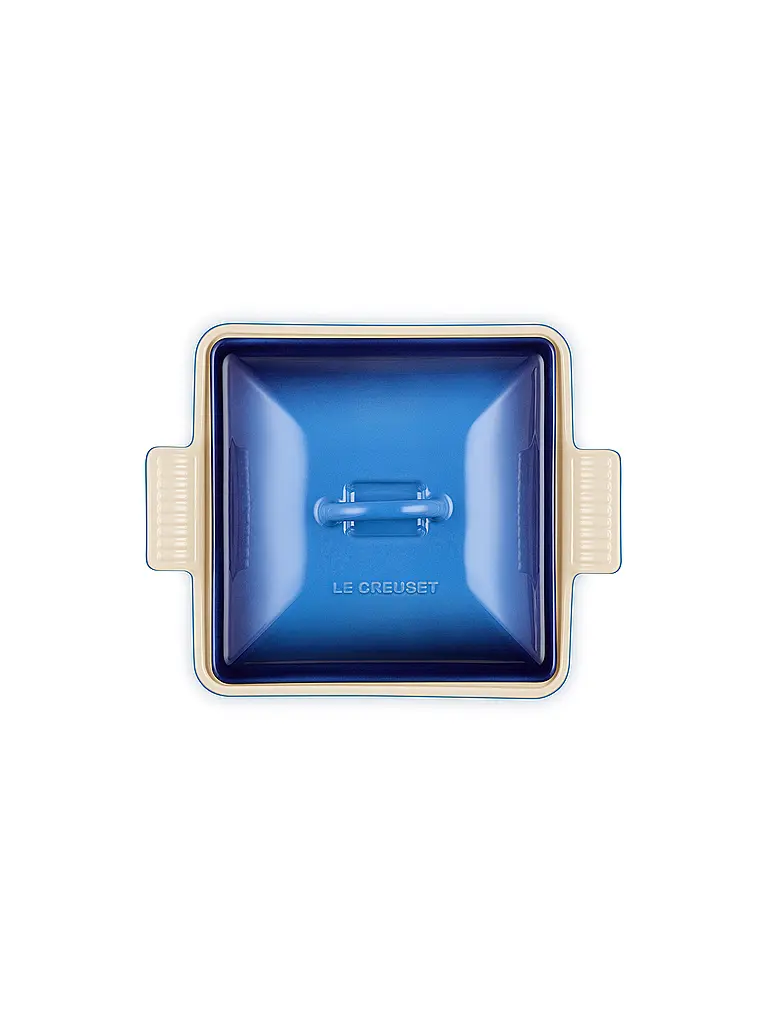 LE CREUSET | Auflaufform quadratisch mit Deckel 23cm/2,4l TRADITION Azure | blau