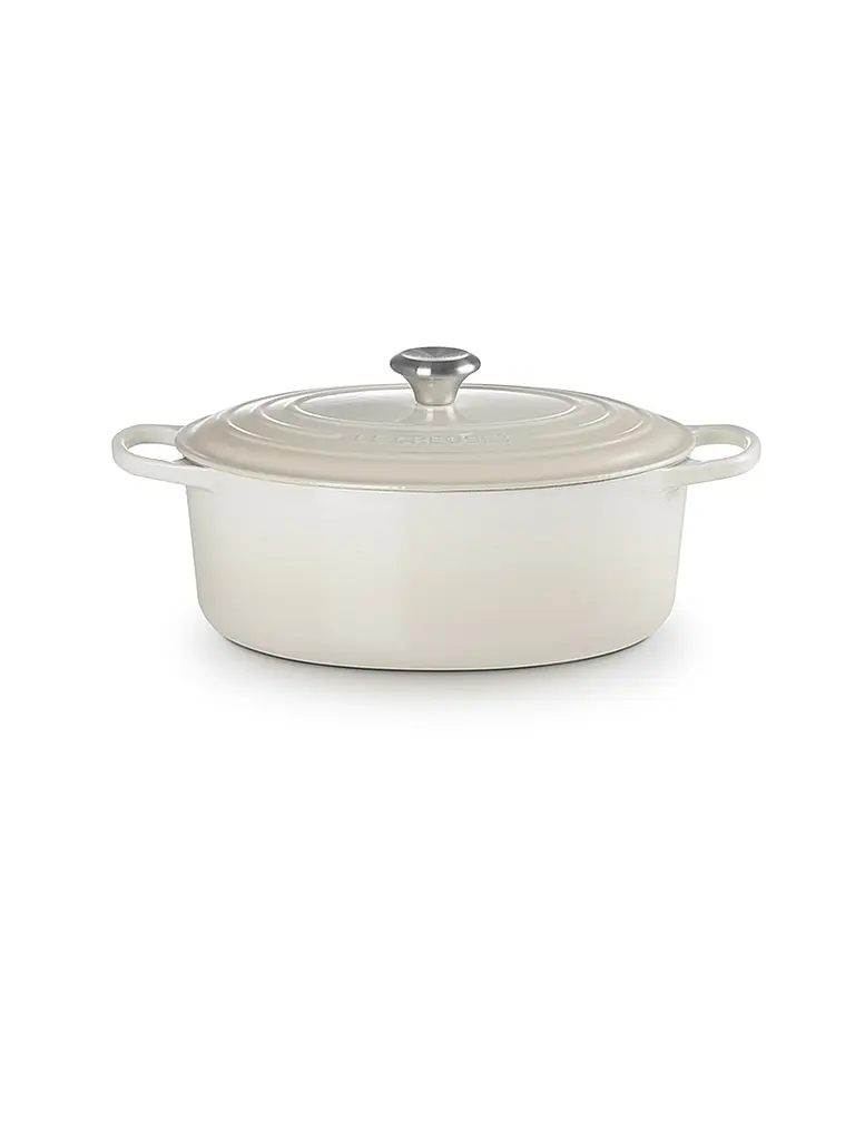 LE CREUSET | Bräter oval SIGNATURE 33cm/7,5l Meringue | creme