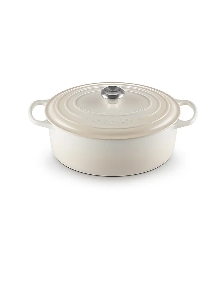 LE CREUSET | Bräter oval SIGNATURE 33cm/7,5l Meringue | creme