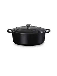 LE CREUSET | Bräter oval SIGNATURE 33cm/7,5l Meringue | schwarz