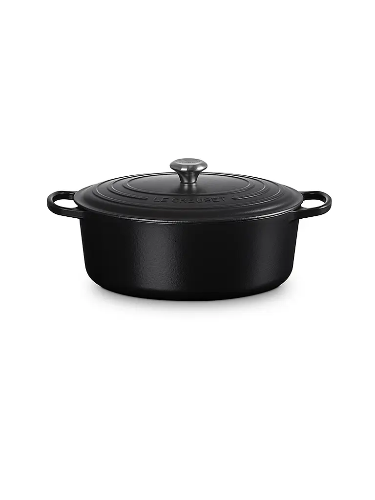 LE CREUSET | Bräter oval SIGNATURE 33cm/7,5l Schwarz  | schwarz