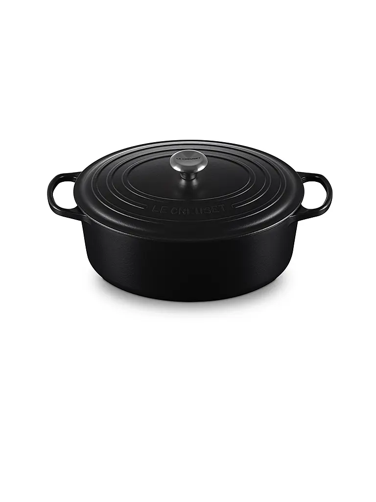 LE CREUSET | Bräter oval SIGNATURE 33cm/7,5l Schwarz  | schwarz