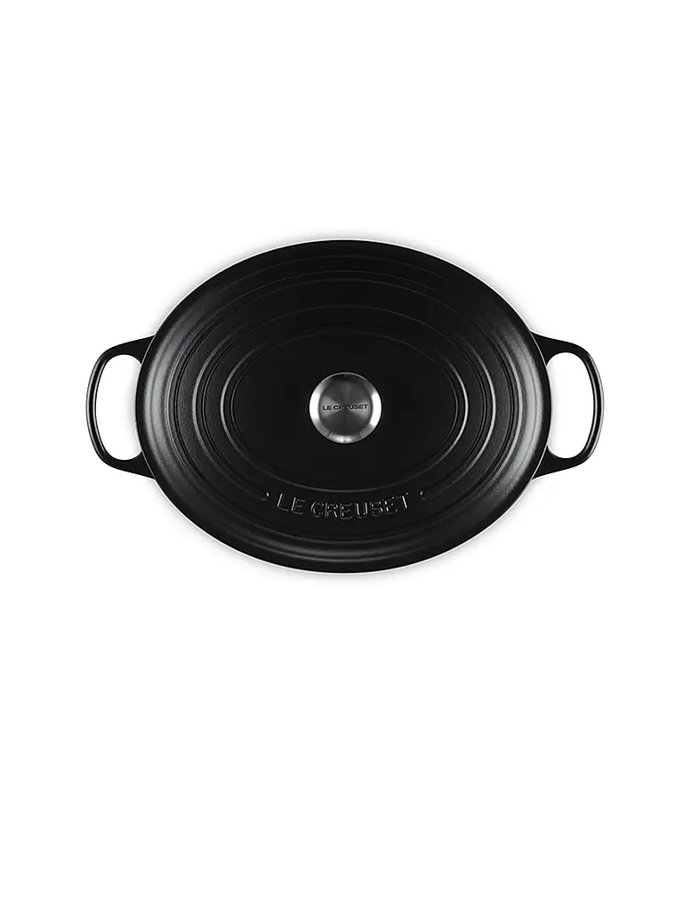 LE CREUSET | Bräter oval SIGNATURE 33cm/7,5l Schwarz  | schwarz