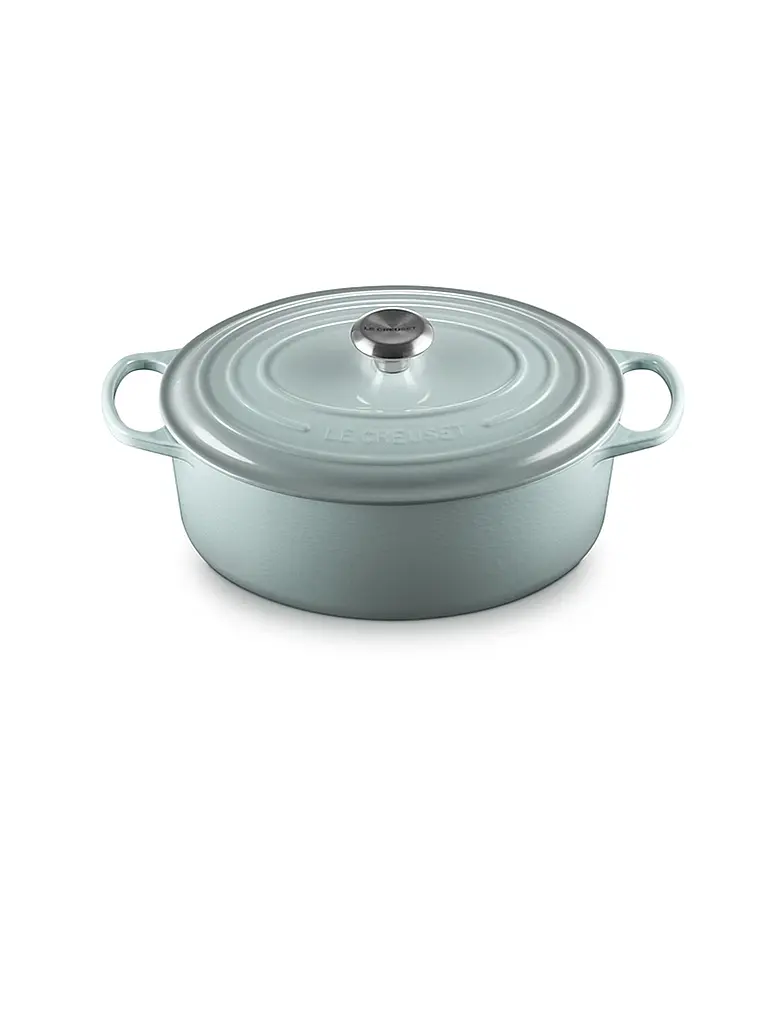 LE CREUSET | Bräter oval SIGNATURE 33cm/7,5l Sea Salt | hellgrau