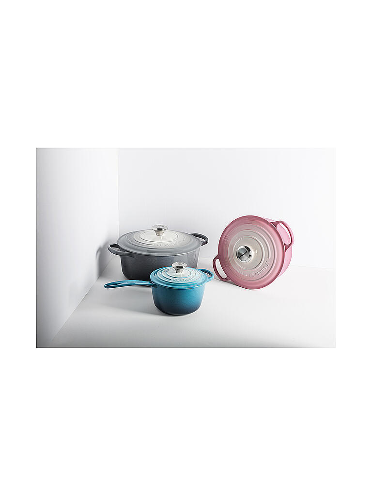 LE CREUSET | Bräter rund "Signature" 24cm (Ombre Grau) | grau