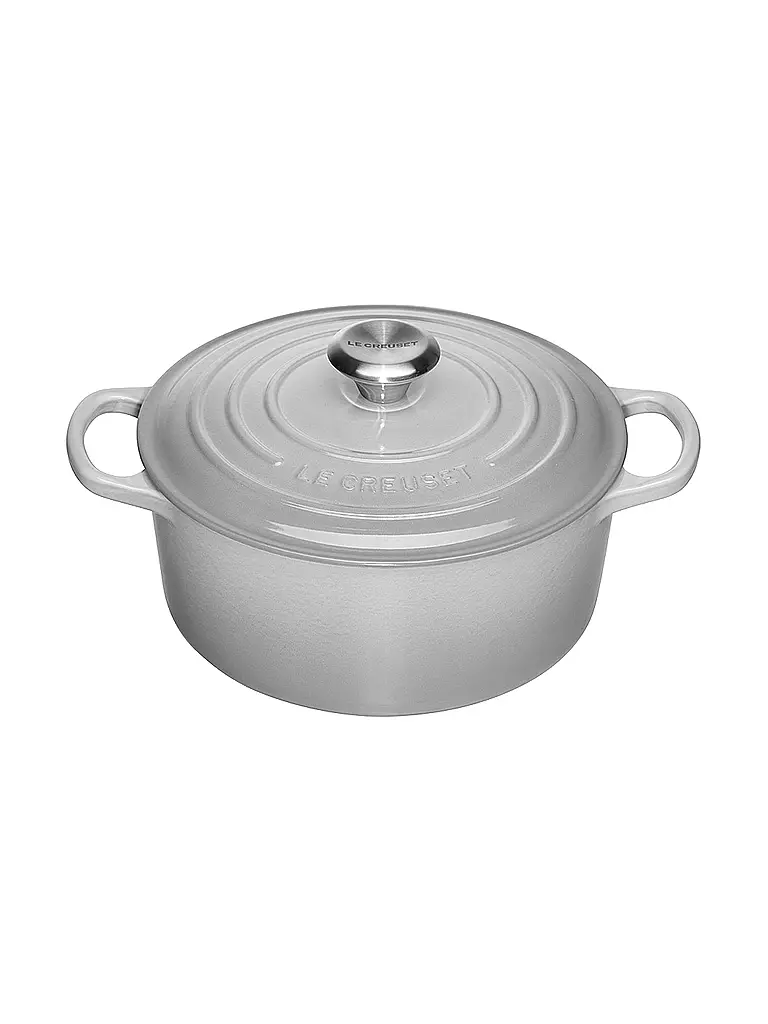 LE CREUSET | Bräter rund "Signature" 24cm/4,2l (Perlgrau) | grau