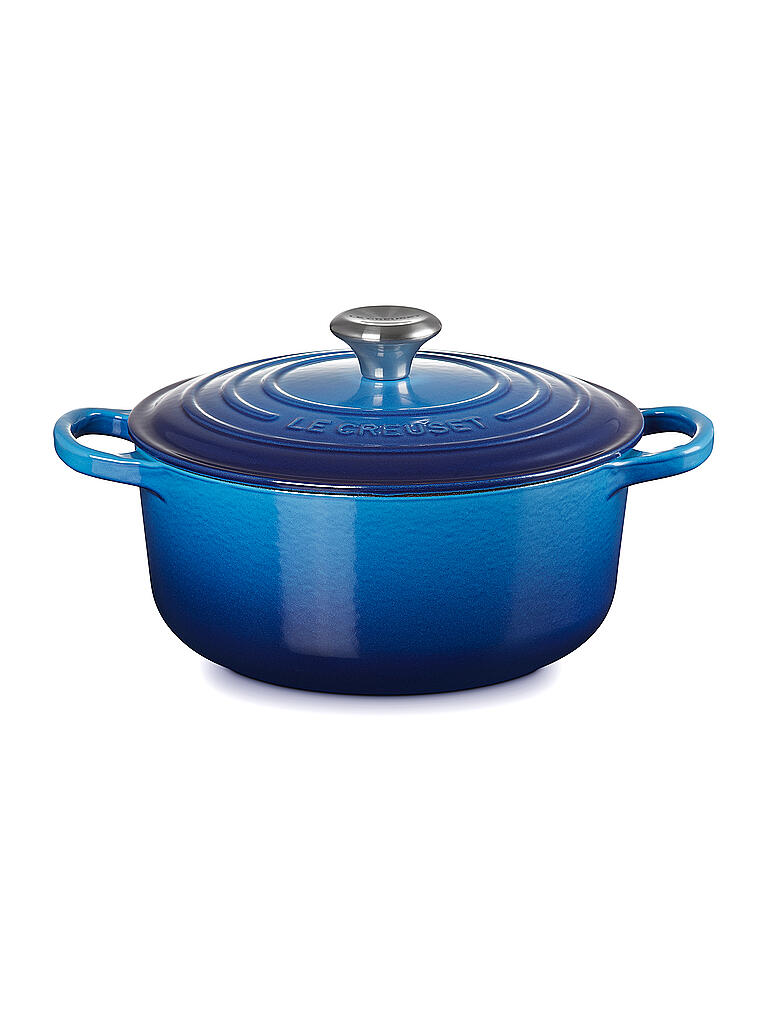 LE CREUSET | Bräter rund 20cm/2,4l SIGNATURE Azure | blau