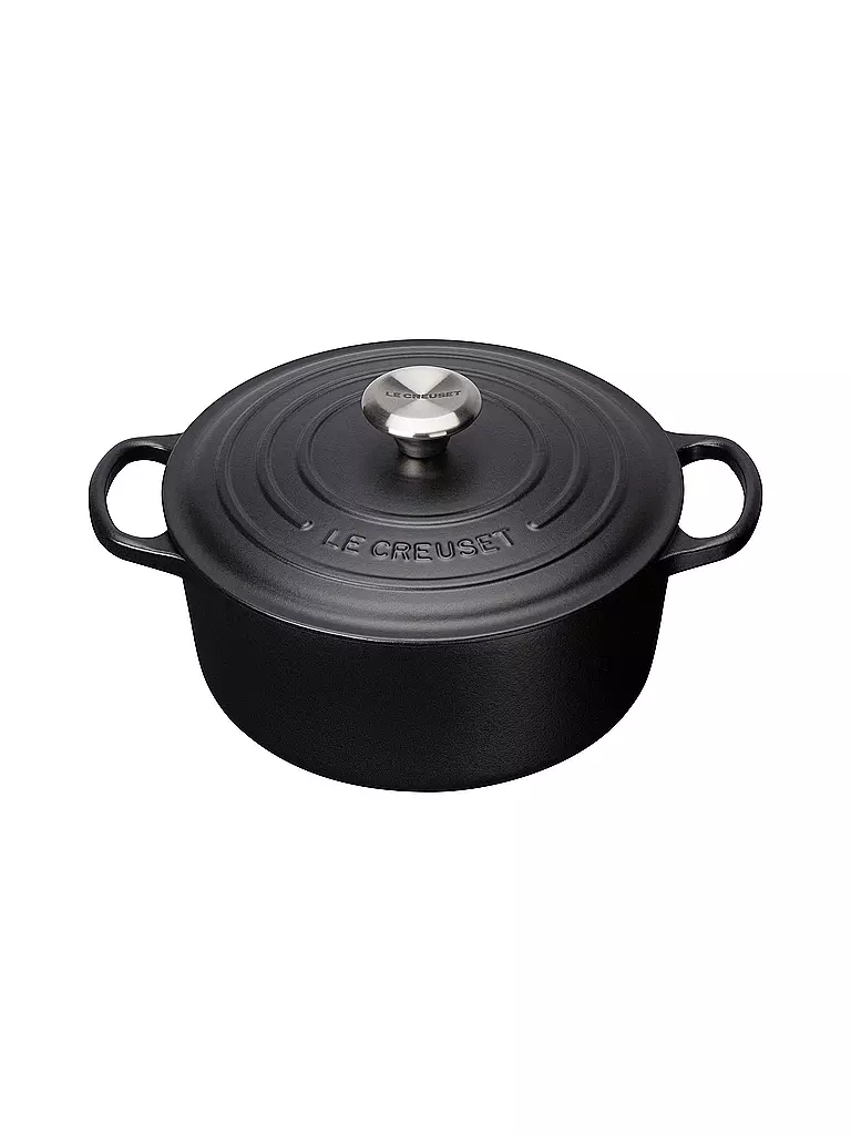 LE CREUSET | Bräter rund 22cm "Signature" 2,4L (Schwarz) | schwarz