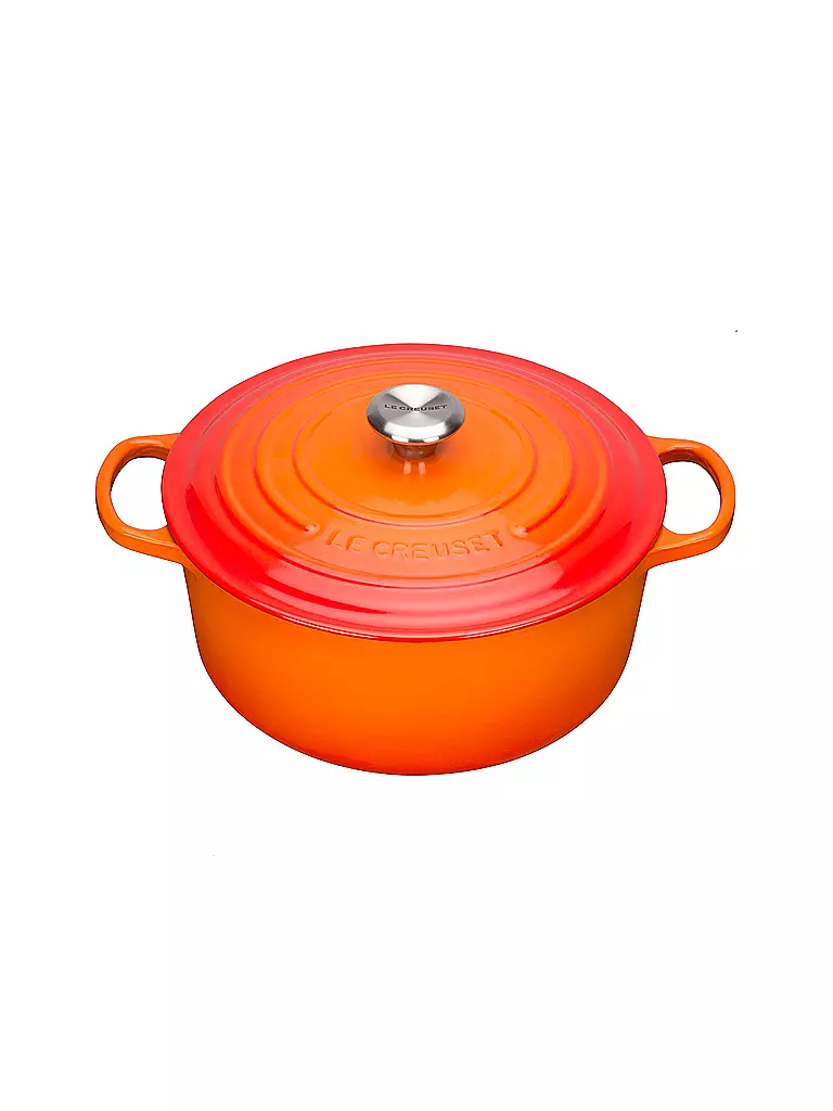 LE CREUSET | Bräter rund 22cm "Signature" 3,3L (Ofenrot) | orange