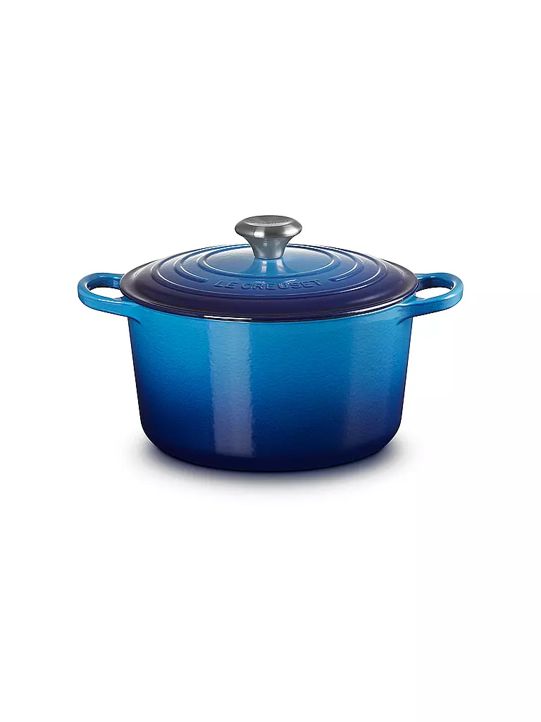 LE CREUSET | Bräter rund hoch SIGNATURE 24cm Azure | blau