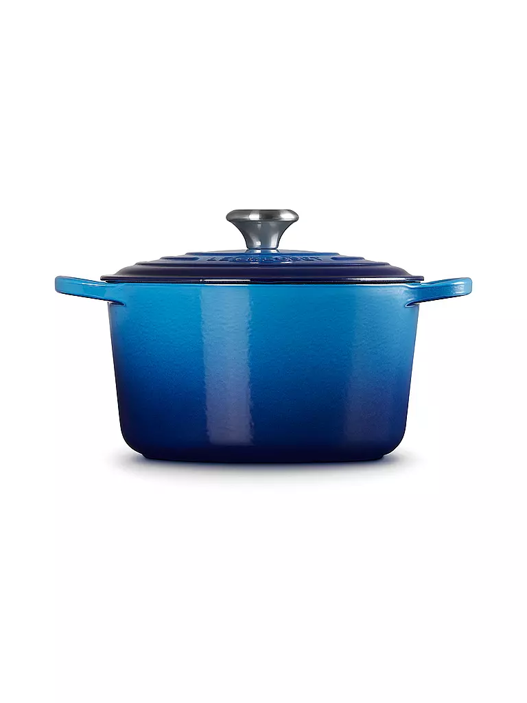 LE CREUSET | Bräter rund hoch SIGNATURE 24cm Azure | blau