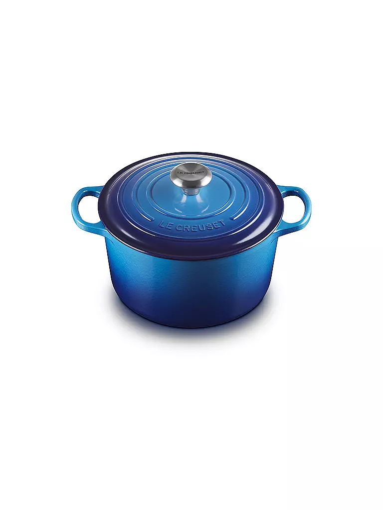 LE CREUSET | Bräter rund hoch SIGNATURE 24cm Azure | blau