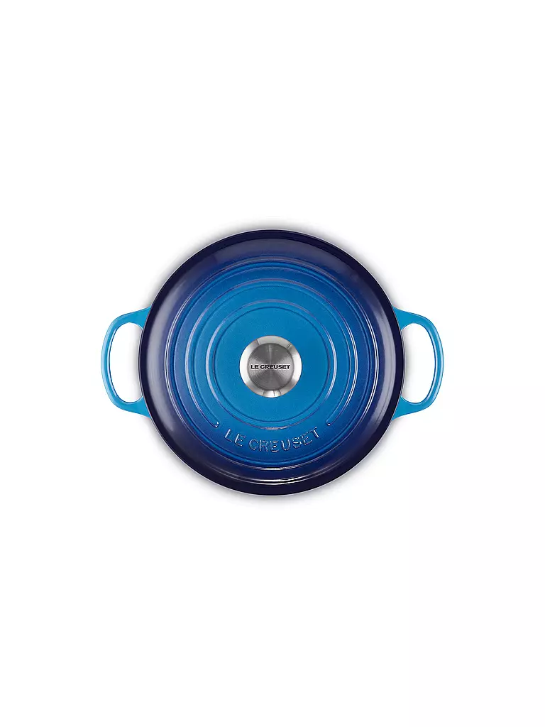 LE CREUSET | Bräter rund hoch SIGNATURE 24cm Azure | blau