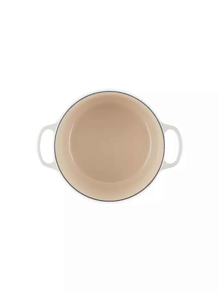 LE CREUSET | Bräter rund hoch SIGNATURE 24cm Meringue | hellgrau