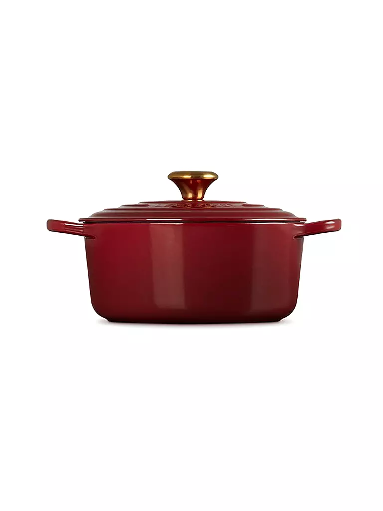 LE CREUSET | Bräter rund hoch SIGNATURE 24cm Rhone | dunkelrot