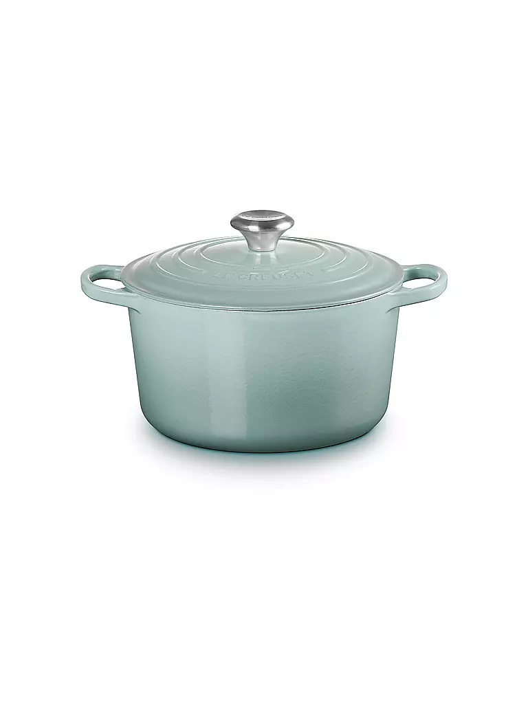 LE CREUSET | Bräter rund hoch SIGNATURE Sea Salt  | hellgrau