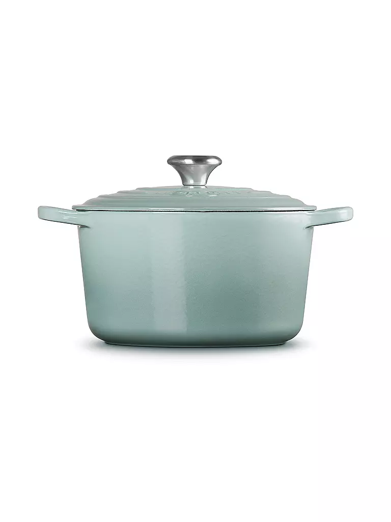 LE CREUSET | Bräter rund hoch SIGNATURE Sea Salt  | hellgrau