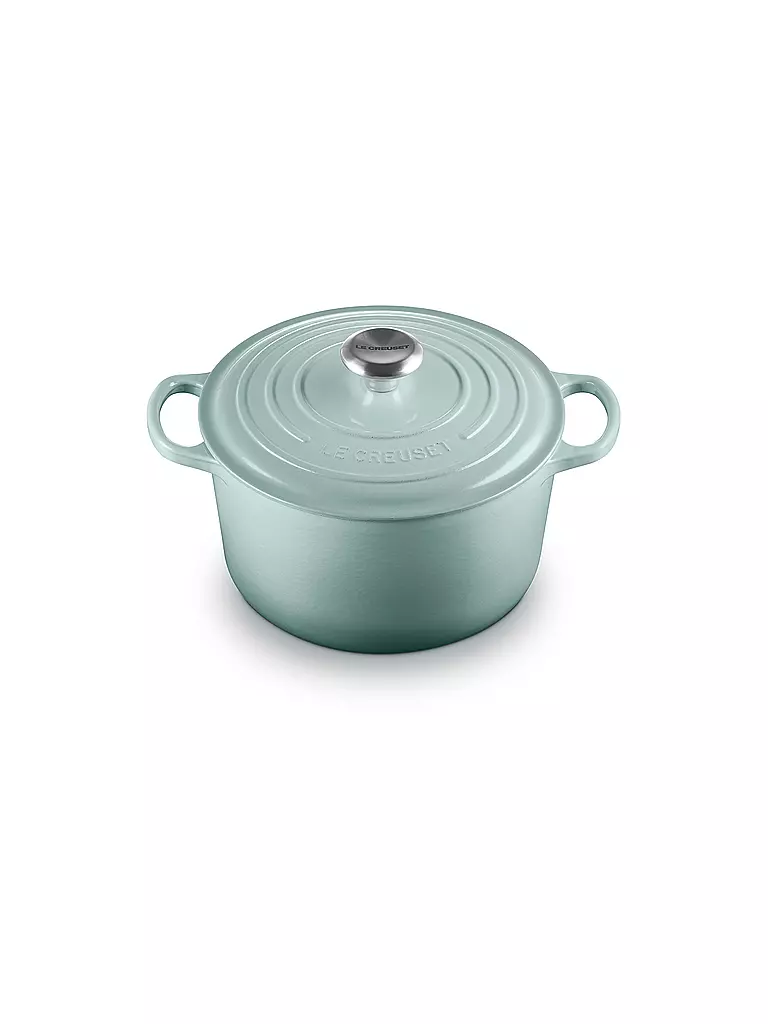 LE CREUSET | Bräter rund hoch SIGNATURE Sea Salt  | hellgrau