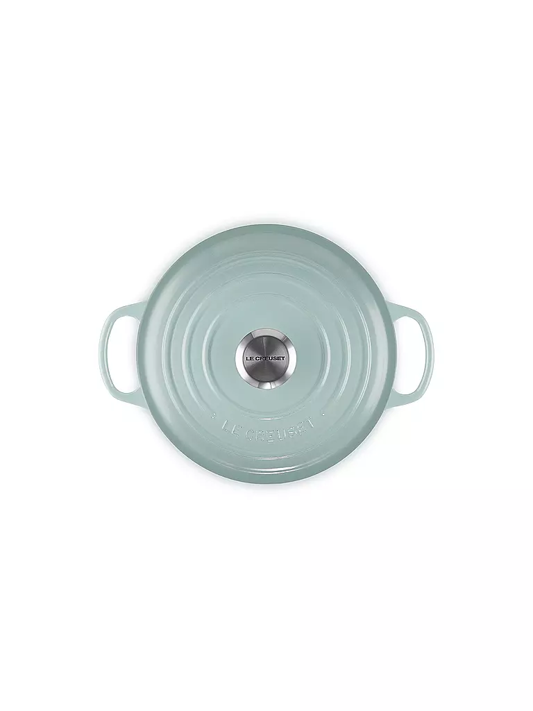 LE CREUSET | Bräter rund hoch SIGNATURE Sea Salt  | hellgrau