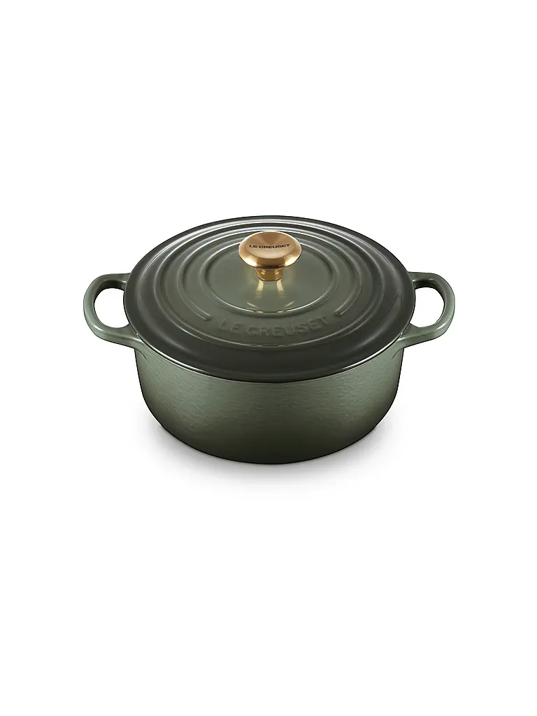 LE CREUSET | Bräter rund SIGANTURE 20cm/2,4l  | dunkelgrün