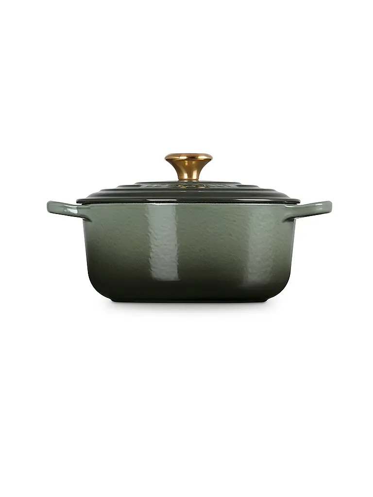 LE CREUSET | Bräter rund SIGANTURE 20cm/2,4l  | dunkelgrün