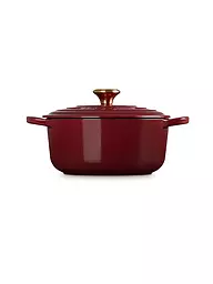LE CREUSET | Bräter rund SIGANTURE 20cm/2,4l  | dunkelrot