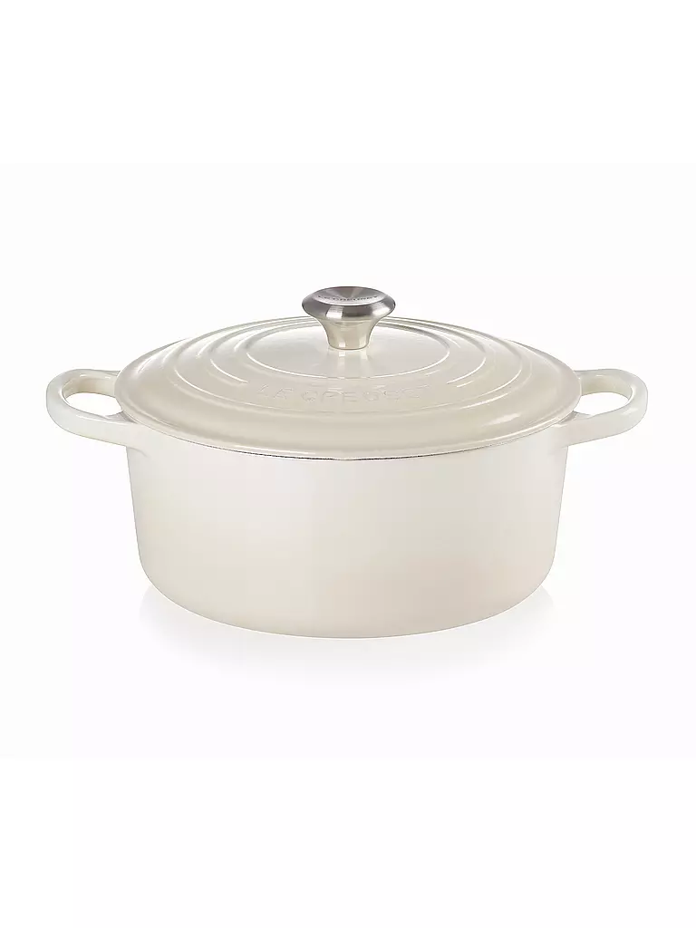 LE CREUSET | Bräter rund Signature 22cm Meringue | creme