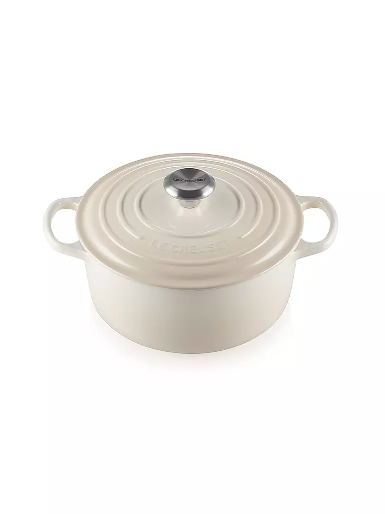 LE CREUSET | Bräter rund Signature 24cm/4,2l Meringue | creme