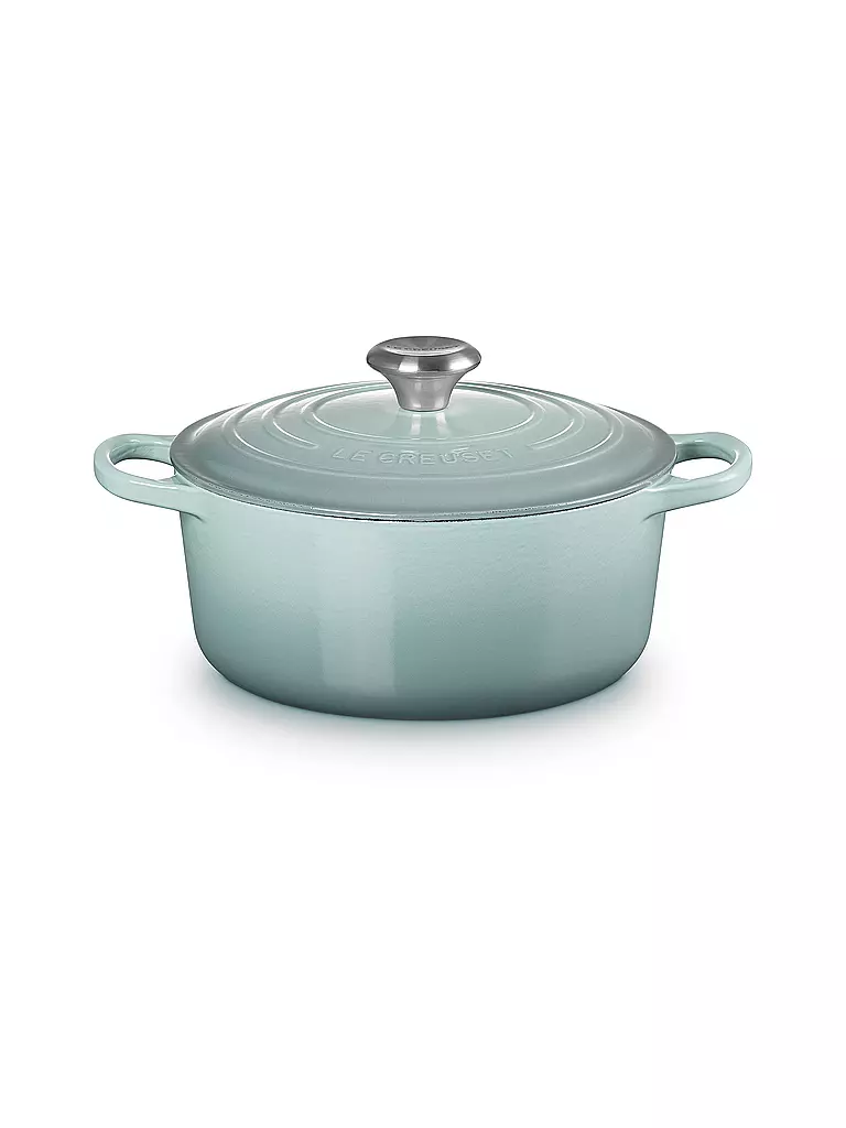 LE CREUSET | Bräter rund Signature 24cm/4,2l Sea Salt  | hellgrau